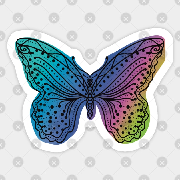 Butterfly pattern Sticker by Xatutik-Art